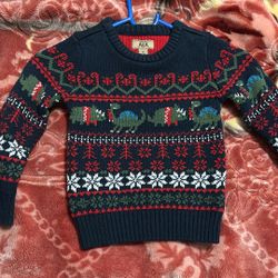 Boys Size 3T Thick Layer Christmas Sweater 