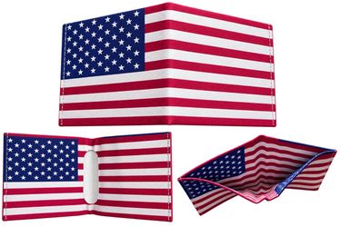 USA Flag Bifold Wallet! New in Bag!