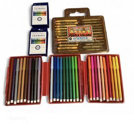 Color Pen & Color Crayon Set