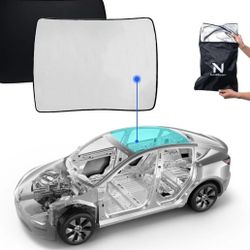 Brand New TESLA Y 2020-2023 Sunshade W UV /Heat Insulation Film 