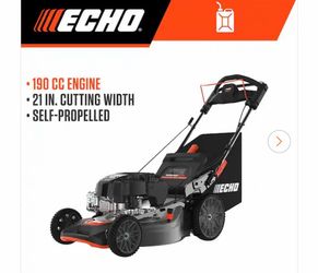Echo 21 in. 190 cc Briggs and Stratton Gas 3-in-1 Dual Blade RWD Self-Propelled Lawn Mower with Single Lever Deck Adjustment