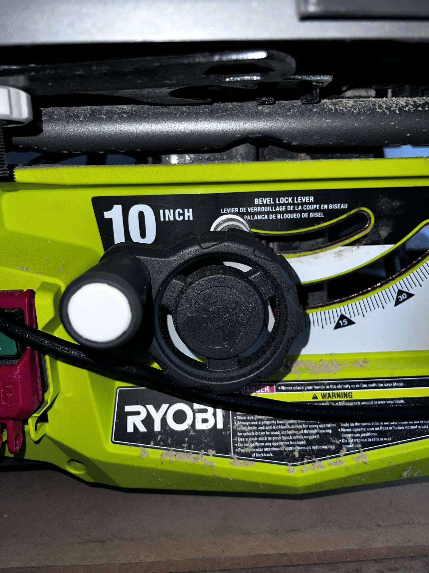 Ryobi table wood saw cut