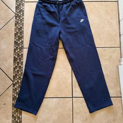 New Mens navy blue Nike open hem sweatpants (size medium)