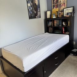Twin Trundle Bed, Mattress, Desk