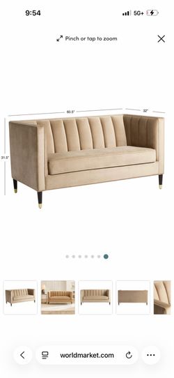 Velvet loveseat World Market