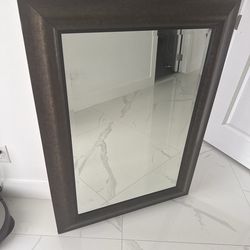 Large Wall Mirror – Dark Wood Frame – Modern / Classic