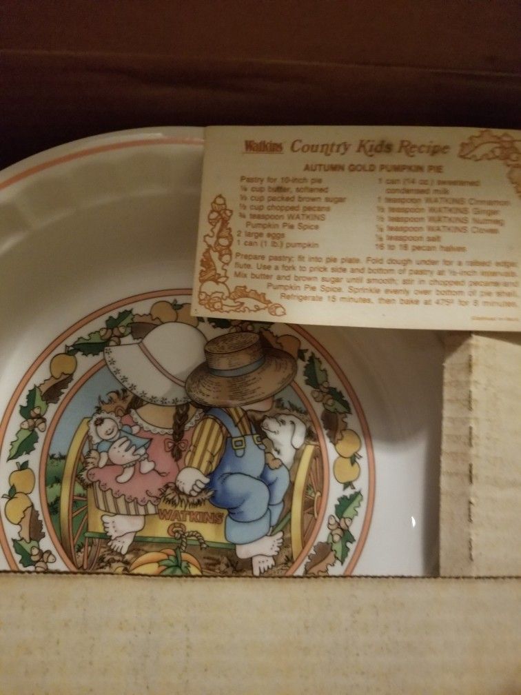 Collectible kids recipe plate set 5 total