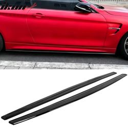 Fits 2014-2020 BMW 4-Series F32 F33 F36 M Sport Side Skirts Extension Gloss Black