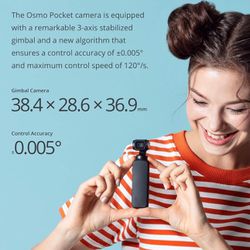 Original DJI Osmo Pocket - Handheld 3-Axis Gimbal Stabilizer with integrated Camera 12 MP 