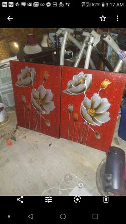 Metalic oil painting matching set buying both