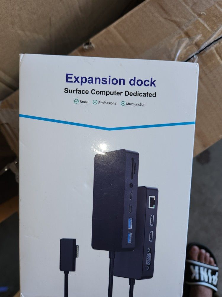 New Microsoft Surface Dock Triple Displays Dual HDMI+VGA with Power Adapter,12 in 1 Surface Docking Station for Microsoft Surface Pro 11/10/9/8/X/7/6/