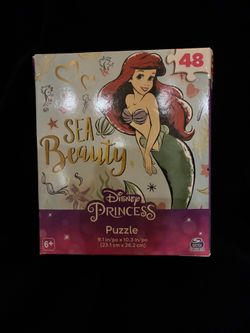 48-piece puzzle featuring a Disney Princess. Suitable for ages 6 and up.