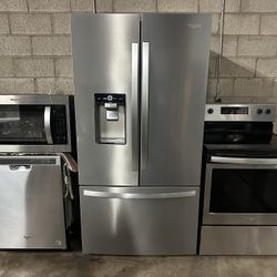 VERY NICE WHIRLPOOL STAINLESS STEEL KITCHEN APPLIANCES SET 