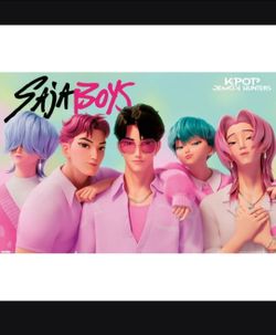 NEW KPOP DEMON HUNTERS SAJA BOYS POSTER Meaures 
22.375" x 34" Wall Poster For $4