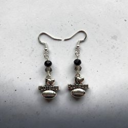 Raiders "I LOVE Football" Earrings