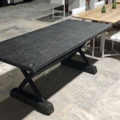 New Deep Brown Dining Table with Wooden Texture