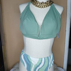 Two Piece Bikini Light Green And What