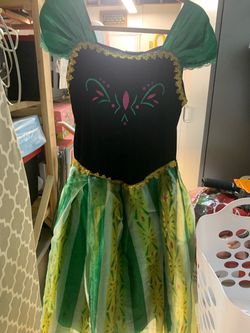 Girls Princess Anna Frozen Costume Dress