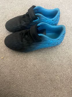 Kids Football Boots Black and Blue