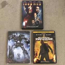 2000s Action Blockbuster DVD Lot: Iron Man, Transformers, National Treasure