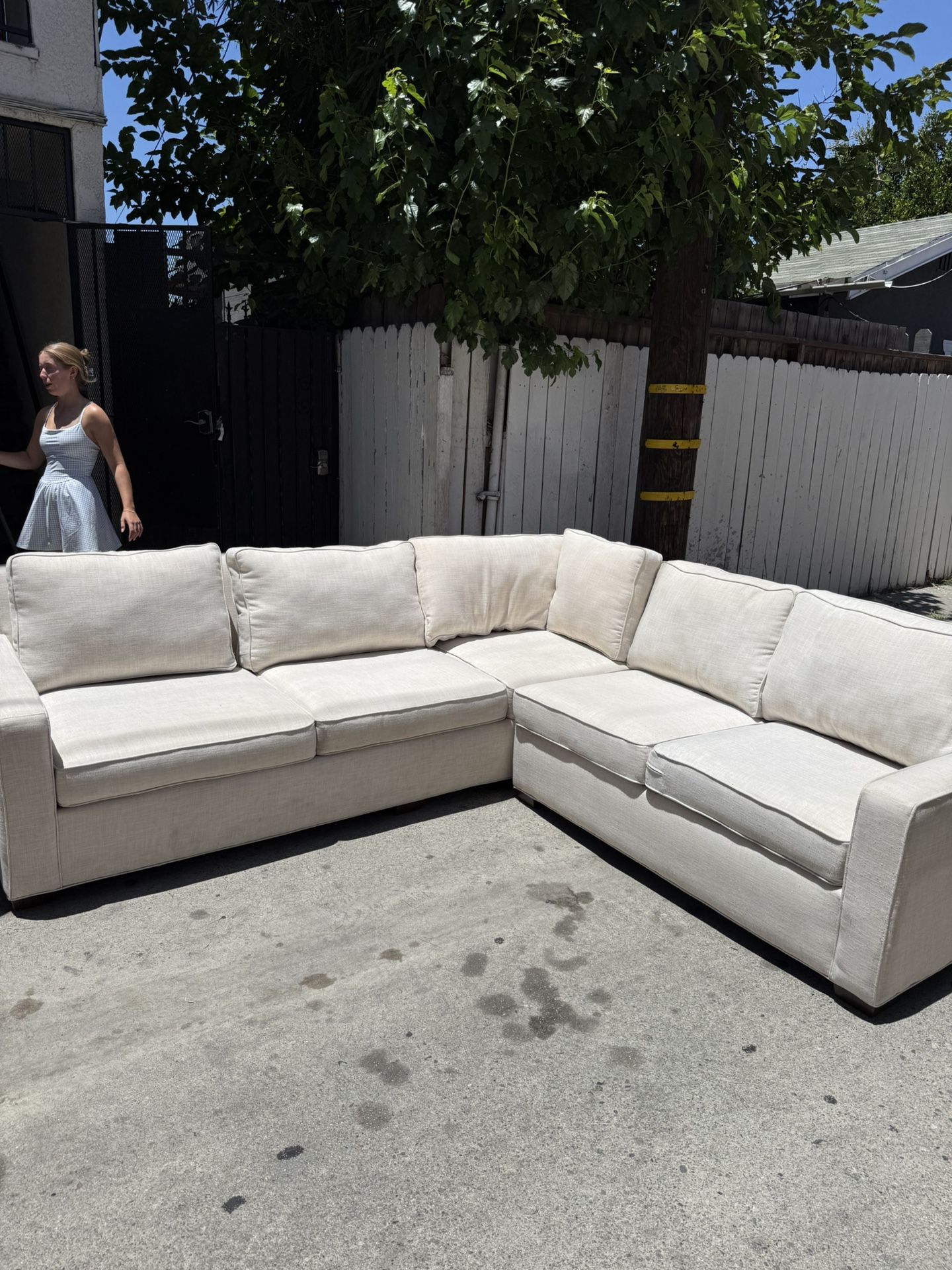 Cream Sectional couch 