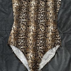 Snake Print Bodysuit Size S