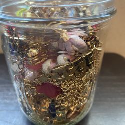 Gold Mystery Jewelry Jar