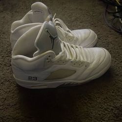 Jordan 5 ( Metallic ) White 
