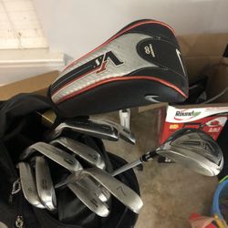 Golf Clubs + Callaway Bag (Dunlop Irons + Nike Driver)