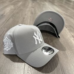MLB New Era New York Yankees Grey 1999 World Series  Patch 9forty A Frame SnapBack Hats 