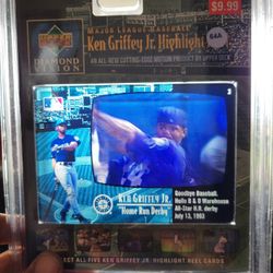 1997 Upper Deck Diamond Vision - Ken Griffey Jr #3 Home Run Derby Sealed Card