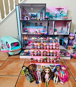 Huge LOL Surprise Doll House Bundle – House, Glamper, 40+ Dolls & Tons of Accessories!