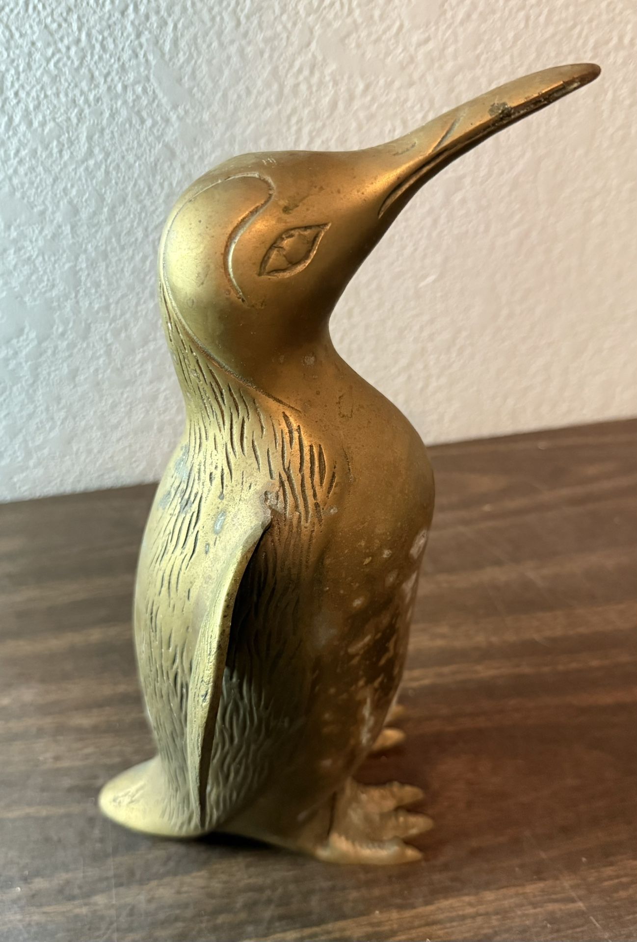 Vintage Brass 10" Artic Penguin Sculpture
