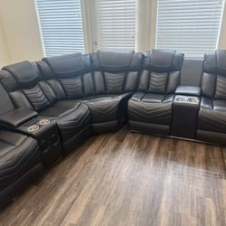 Sectional Recliner Leather Furniture 