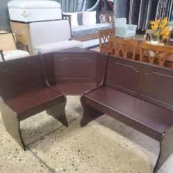 Dark Walnut Bench With Lots Of Storage (New)