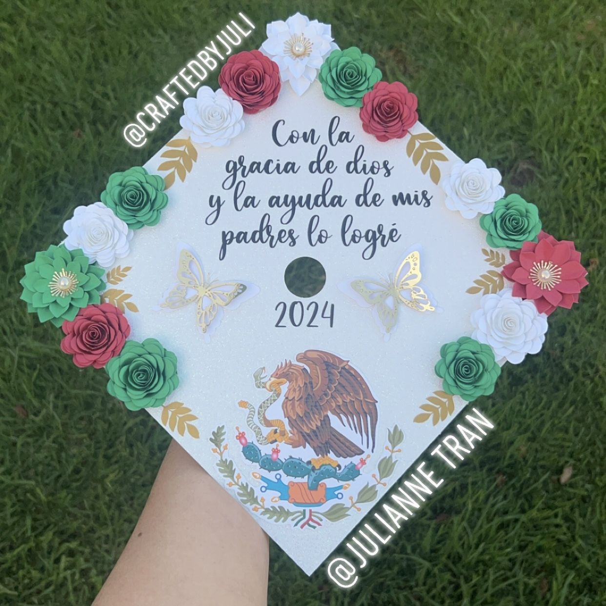 Personalize Custom Graduation Cap Topper And Permanent Cap (Please Read Description) 