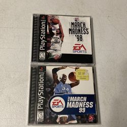 Sony PlayStation 1 NCAA March Madness 98 and 99 games lot