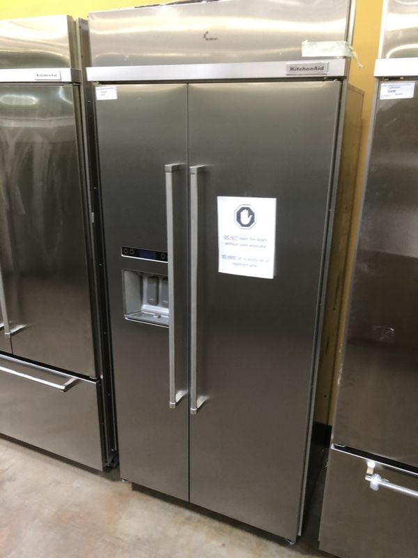 Built in refrigerator KitchenAid 36 inch wide stainless steel for Sale