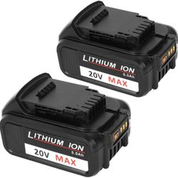 2 Pack Replacement Battery for Dewalt 20v 8Ah Battery Compatible with Dewalt 20v Max Battery DCB200 DCB206 DCB204 DCB205 DCB203 DCB207 Cordless Tools