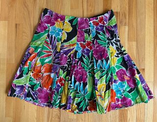 Ralph Lauren Floral Lined Batik Skirt Women’s Size 16W