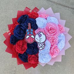 Valentines Day Bouquet Spider-Man And Hello Kitty 