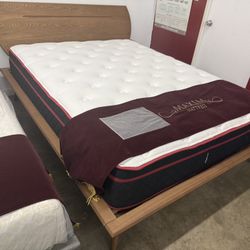 Mid Century Modern Queen Platform Bed Frame