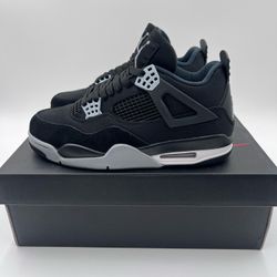 Black Canvas Jordan 4 Retro