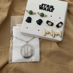 Star Wars Necklace And Earrings