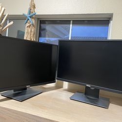 2 Dell Computer Monitors 23”