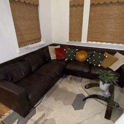 Large Leather Sectional Couch