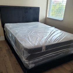 NEW QUEEN-SIZE MATTRESS AND BOX SPRING