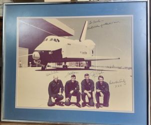 Autograph, space shuttle photo.
All four astronauts