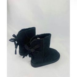 Brand New Girls Black Boots with Lace Up Back-Avail in sizes 12,2