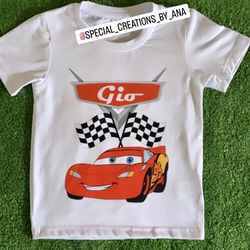 McQueen Theme Personalized Birthday Shirt π₯³